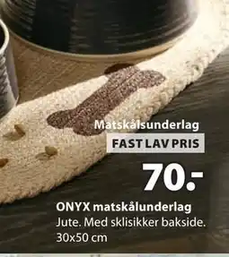 JYSK ONYX matskålunderlag tilbud