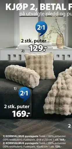 JYSK KORNVALMUE pyntepute tilbud