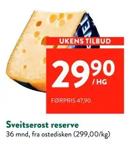 Jacobs Sveitserost reserve tilbud