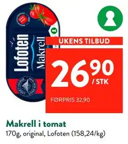 Jacobs Makrell i tomat tilbud