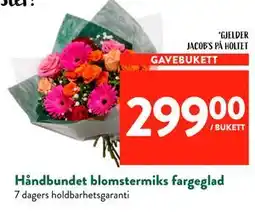 Jacobs Håndbundet blomstermiks fargeglad tilbud