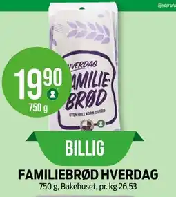 Kiwi FAMILIEBRØD HVERDAG tilbud