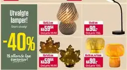 Europris Utvalgte lamper tilbud