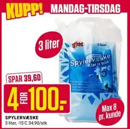 Europris SPYLERVÆSKE tilbud