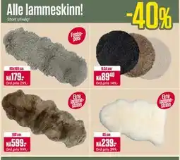 Europris Alle lammeskinn tilbud