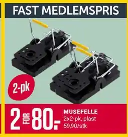 Europris MUSEFELLE, Medlemspris tilbud