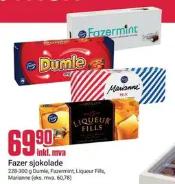 Europris Fazer sjokolade tilbud