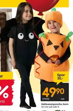 Rusta Halloweenponcho, barn tilbud