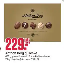 Europris Anthon Berg gulleske tilbud
