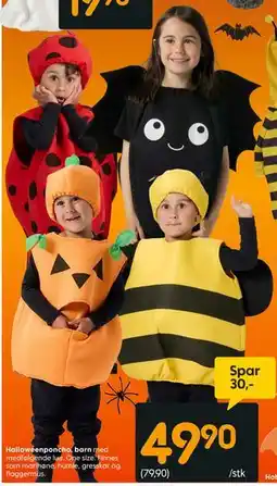 Rusta Halloweenponcho, barn tilbud