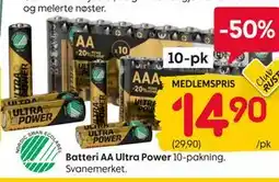 Rusta Batteri AA Ultra Power tilbud