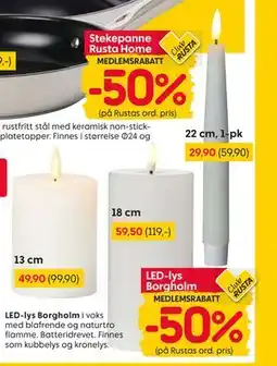 Rusta LED-lys Borgholm, Medlemspris tilbud