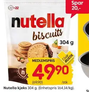 Nutella kjeks, Medlemspris