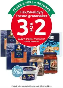 Joker Fisk/Skalldyr/ Frosne grønnsaker tilbud