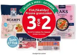 Joker Fisk/Skalldyr/ Frosne grønnsaker tilbud