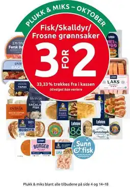 Joker Fisk/Skalldyr/ Frosne grønnsaker tilbud