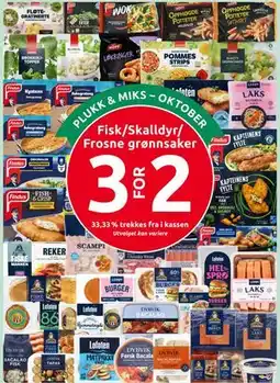 Joker Fisk/Skalldyr/ Frosne grønnsaker tilbud