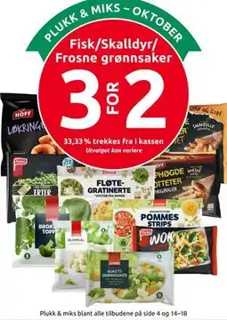 Joker Fisk/Skalldyr/ Frosne grønnsaker tilbud