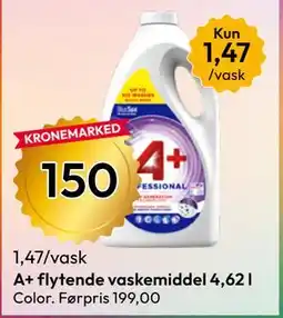 Gigaboks A+ flytende vaskemiddel 4,62 l tilbud