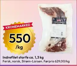 Gigaboks Indrefilet storfe ca. 1,3 kg tilbud