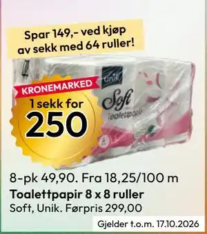Toalettpapir 8 x 8 ruller