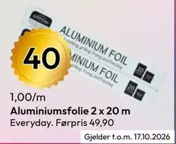Gigaboks Aluminiumsfolie 2 x 20 m tilbud