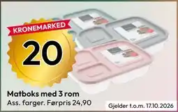 Gigaboks Matboks med 3 rom tilbud