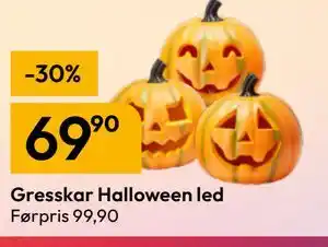 Gigaboks Gresskar Halloween led tilbud