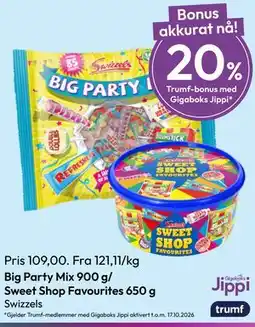 Gigaboks Big Party Mix / Sweet Shop Favourites tilbud