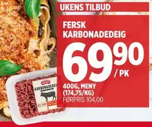 FERSK KARBONADEDEIG