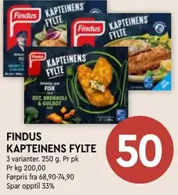 Coop Mega FINDUS KAPTEINENS FYLTE tilbud
