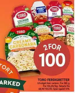 Coop Mega TORO FERDIGRETTER tilbud