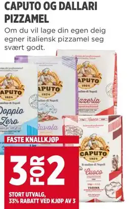 Meny CAPUTO OG DALLARI PIZZAMEL tilbud