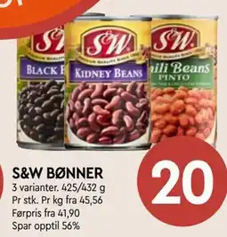 Coop Mega S&W BØNNER tilbud