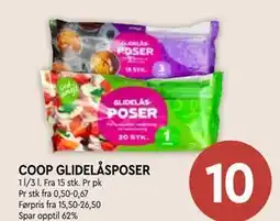 Coop Mega COOP GLIDELÅSPOSER tilbud