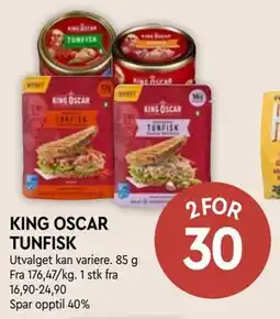 Coop Mega KING OSCAR TUNFISK tilbud