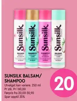 Coop Mega SUNSILK BALSAM/ SHAMPOO tilbud