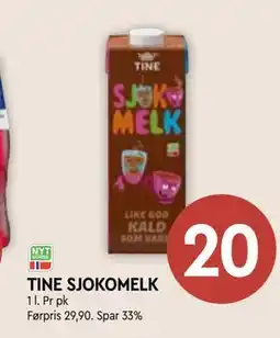 Coop Mega TINE SJOKOMELK tilbud