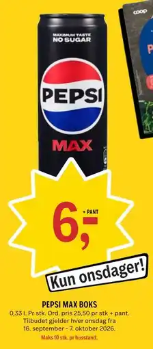 Coop Prix PEPSI MAX BOKS tilbud