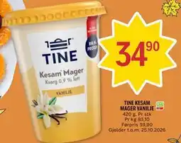 Coop Prix TINE KESAM MAGER VANILJE tilbud
