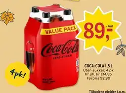 Coop Prix COCA-COLA 1,5 L tilbud