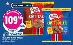 Coop Obs GILDE KJØTTKAKER-/BOLLER, Medlemspris tilbud