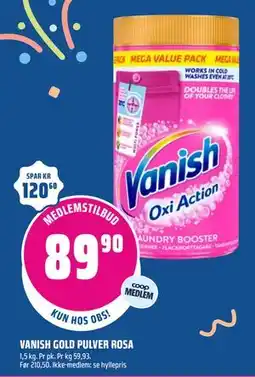 Coop Obs VANISH GOLD PULVER ROSA, Medlemspris tilbud
