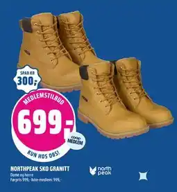 Coop Obs NORTHPEAK SKO GRANITT tilbud