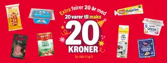 Coop Extra Extra 20 varer til maks 20 kroner tilbud