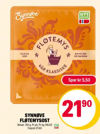 Coop Extra Synnøve Fløtemysost tilbud
