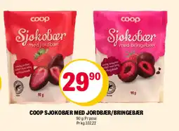 Coop Extra Coop sjokobær med jordbær/bringe bær tilbud
