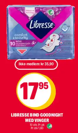 Coop Extra Libresse bind goodnight med vinger tilbud