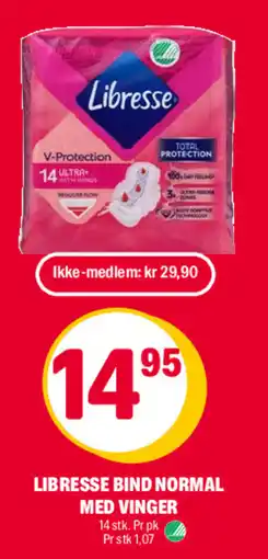 Coop Extra Libresse bind normal med vinger tilbud
