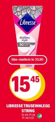 Coop Extra Libresse truseinnlegg string tilbud